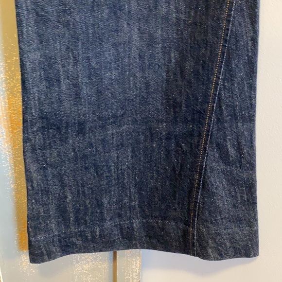 J BRAND wide leg flared bottom jeans with linen - Picture 15 of 15